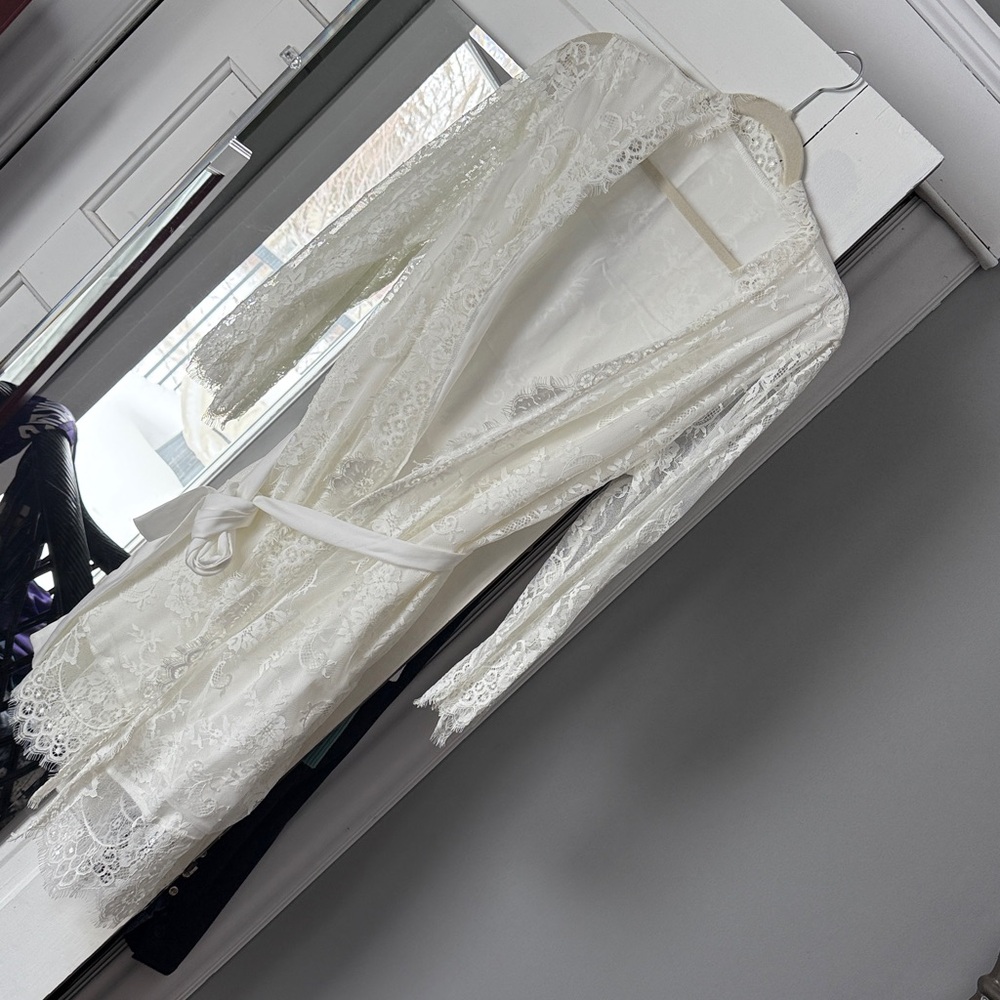 Bridal robe, veil, and shawl bundle